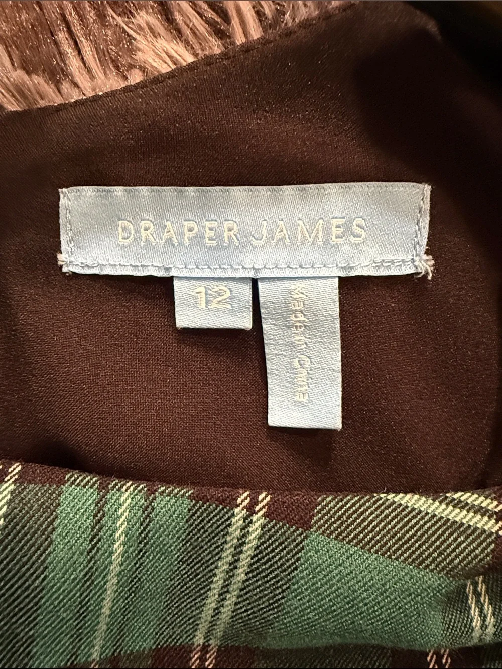 Draper James Green Plaid Sleeveless Midi Dress